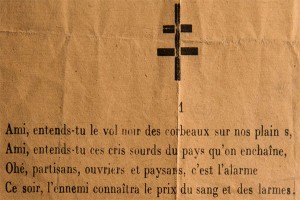 Le chant des partisans, zoom sur extrait, Musée de la Résistance nationale © Charles Crié/CCAS
