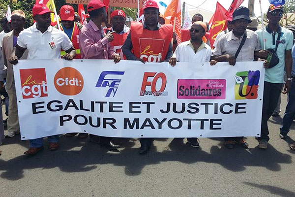 Manifestation à Mayotte, le 3 octobre 2015 © DR