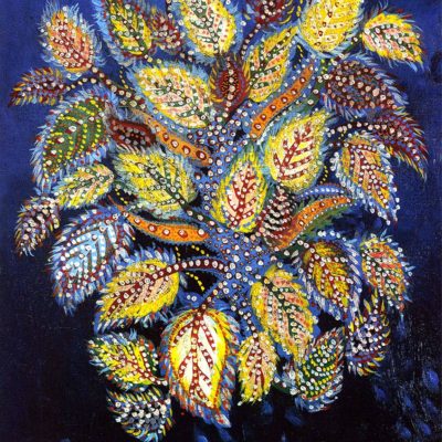 Idée sortie : les grands maîtres du naïf au musée Maillol | Journal des Activités Sociales de l'énergie | 83259 Seraphine Louis Feuilles diaprees sur fond bleu