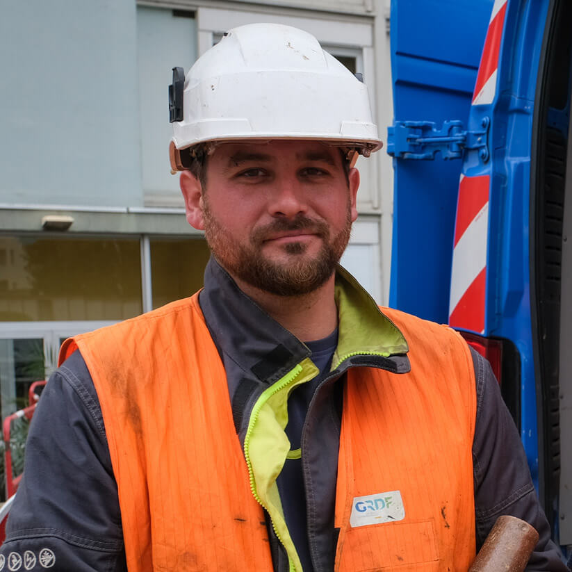 Julien Prochasson, technicien GRDF à Châlon-sur-Saône, automne 2022.
