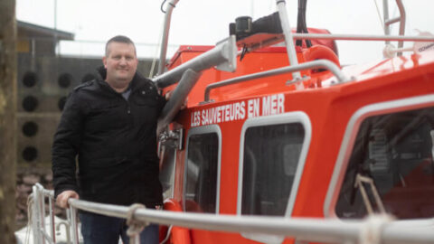 Christophe Giovannon, technicien de conduite au CNPE de Flamanville et sauveteur en mer auprès de la Société nationale de sauvetage en mer.