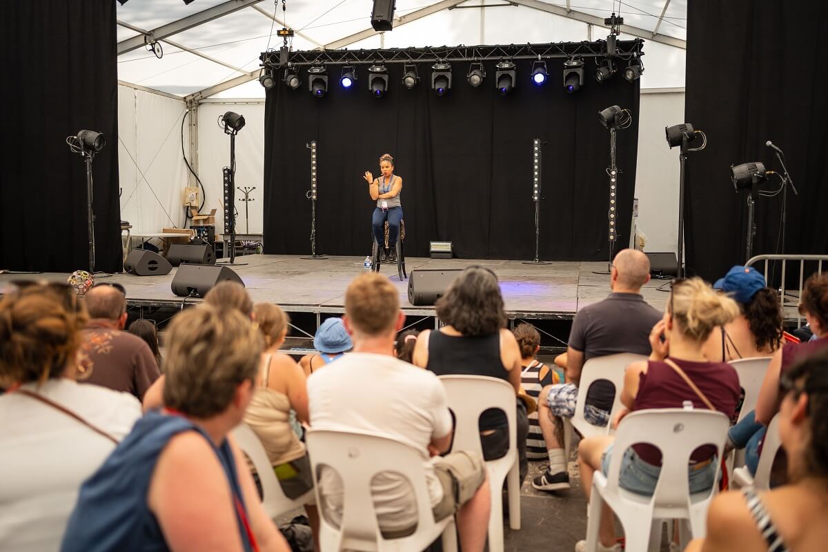 Spectacle d'Élodie Arnould, espace culturel