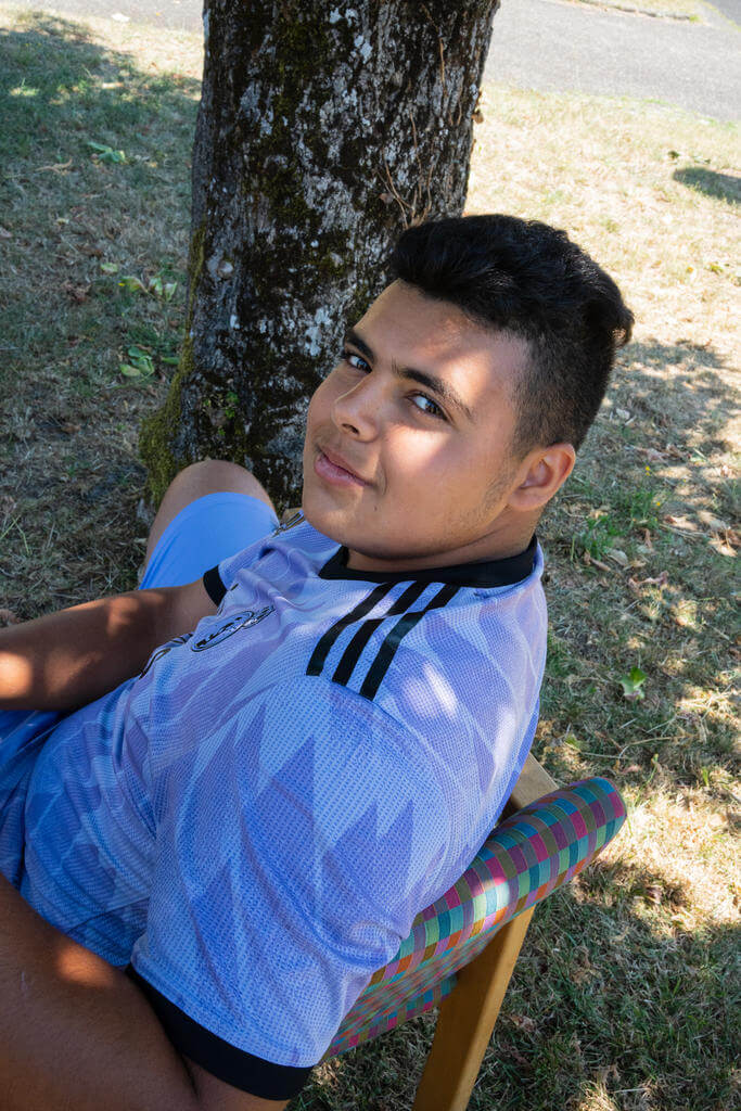 Abed, 16 ans, de Ramallah aspire à devenir Chef de cuisine. Accueil d'enfants sahraouis et palestiniens à la colo d'Andernos-les-Bains, juillet 2023, CCAS.