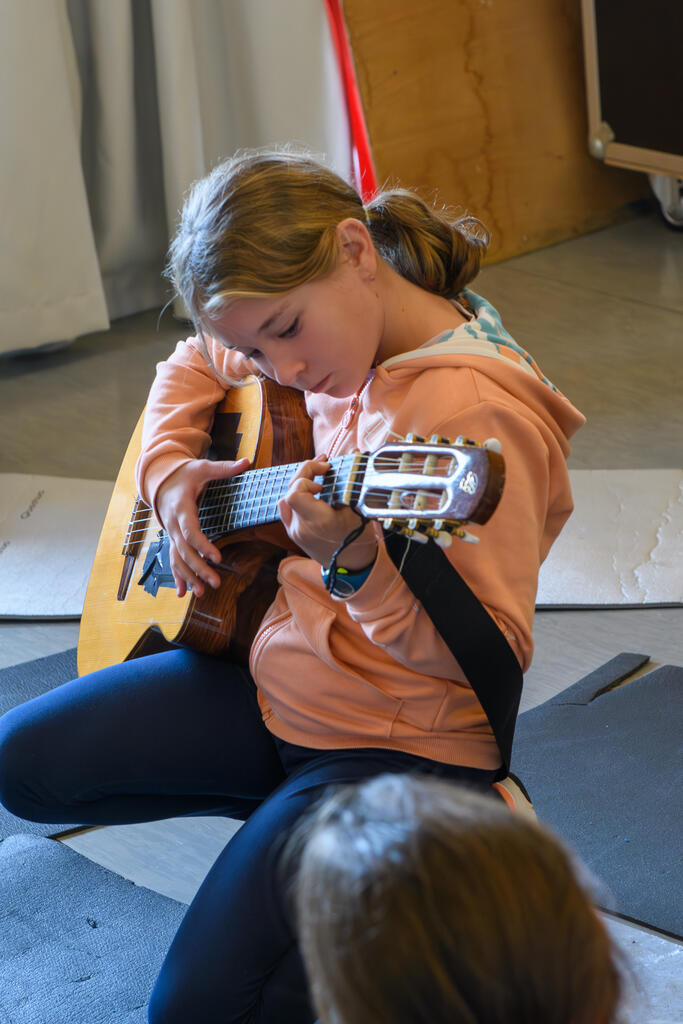 Colo CCAS Résidence musicale à Estagel (Pyrénées Orientales), automne 2023. ©Didier Delaine/CCAS