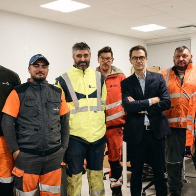 Intervention des agents Enedis après la tempête Ciaran. Finistère, 7 et 8 novembre 2023.