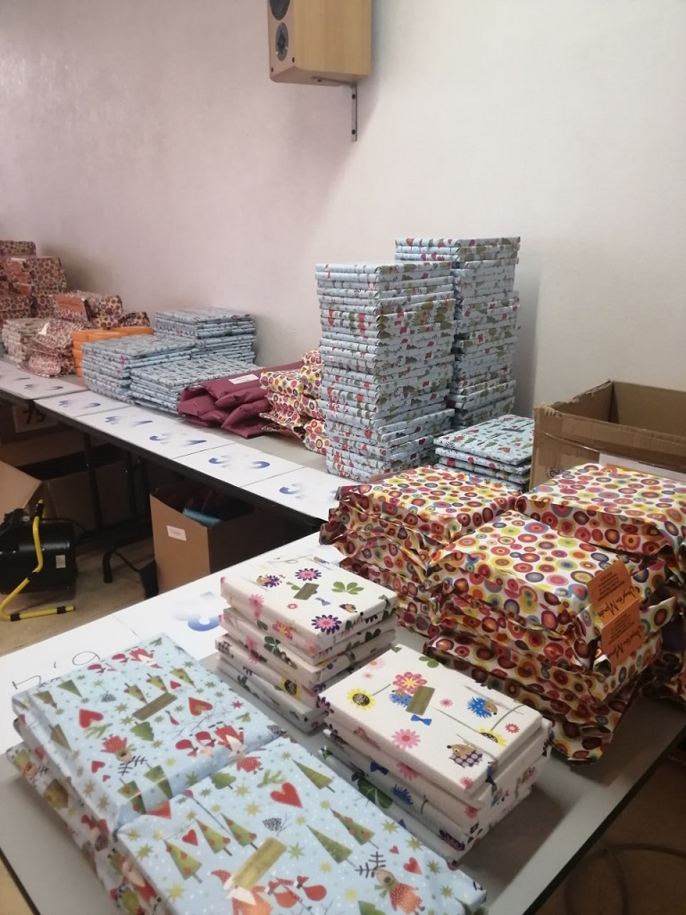 Cadeaux de Noël préparés par la CMCAS Dauphiné Pays de Rhône. ©CMCAS Dauphiné Pays de Rhône/Facebook