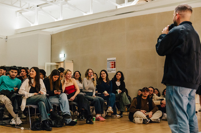 Ecoute de l'album Cyborg de Nekfeu à la Fondation EDF, 14 mars 2024, Paris